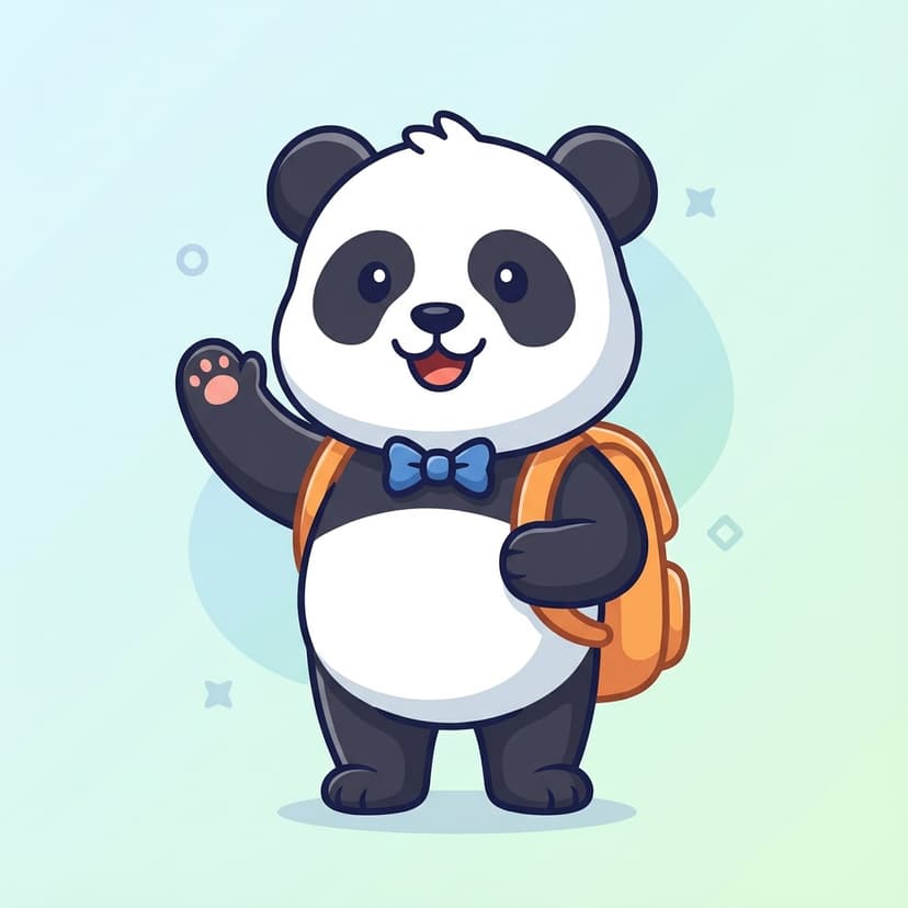 Panda waving